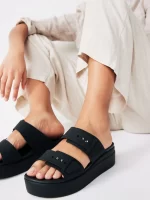 Crocs Black Brooklyn Buckle Sandals - Image 3