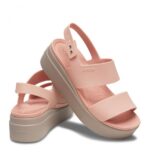 Crocs Women's Brooklyn Low Wedge-PINK - Image 4