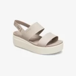 Crocs Brooklyn Low Wedge Women Sandals - Latte/Mushroom - Image 4