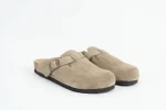 Everkix CALIDA-ANTE Suede Clog  Comfort Slip-On UNISEX– TAUPE - Image 3