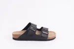 Everkix Arizona Soft Footbed Double Strap Sandal UNISEX - BLACK