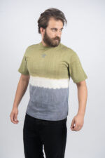 GAP Men’s Olive & Grey Gradient Tie-Dye Original Tee - Image 5