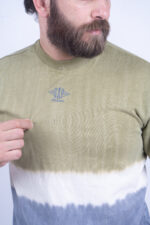 GAP Men’s Olive & Grey Gradient Tie-Dye Original Tee - Image 3