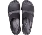 Crocs Brooklyn Low Wedge Sandals- Black/Mushroom - Image 3