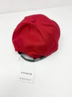 COACH F75703 Varsity C Cap Cotton Blend Men's One Size Red NWT - Image 2