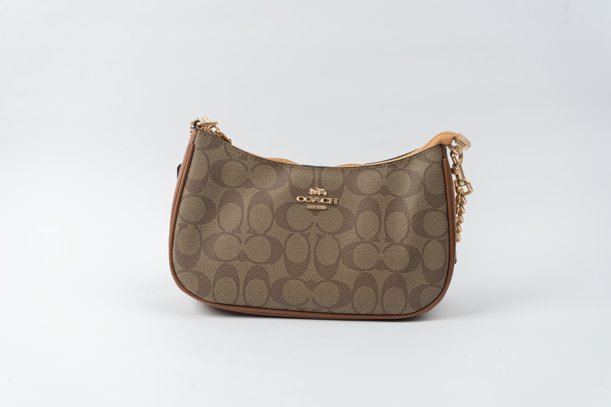 DSC06186 COACH Teri Mini Crossbody Bag In Signature Canvas - Brown - Image 1