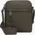 Boss Messenger Bag with Leather Trims - Olive