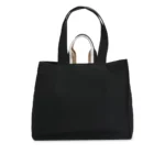 Boss Tote Bag with Oversize Embroidered Logo - Black - Image 2