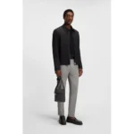 ⁦Boss Messenger Bag with Leather Trims - Dark Grey⁩ - الصورة ⁦2⁩