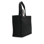 Boss Tote Bag with Oversize Embroidered Logo - Black - Image 3