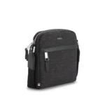 ⁦Boss Messenger Bag with Leather Trims - Dark Grey⁩ - الصورة ⁦4⁩