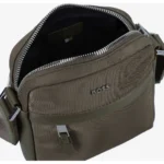 ⁦Boss Messenger Bag with Leather Trims - Olive⁩ - الصورة ⁦4⁩