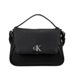 Calvin Klein Flap Detachable Shoulder Strap Handbag - Black
