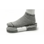 ⁦Calvin Klein Premium Everyday Low-Cut Cotton Blend Socks – Grey - Pack of 3⁩ - الصورة ⁦2⁩