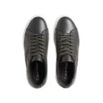 ⁦Calvin Klein BASKET CUPS LACE UP LOGO TAPE Grey Women's Casual Athletic Shoes⁩ - الصورة ⁦3⁩