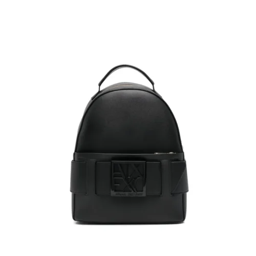 Armani Exchange Logo Backpack - Black