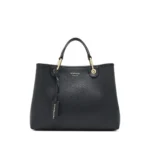 Medium Grainy Leather Handbag - Black