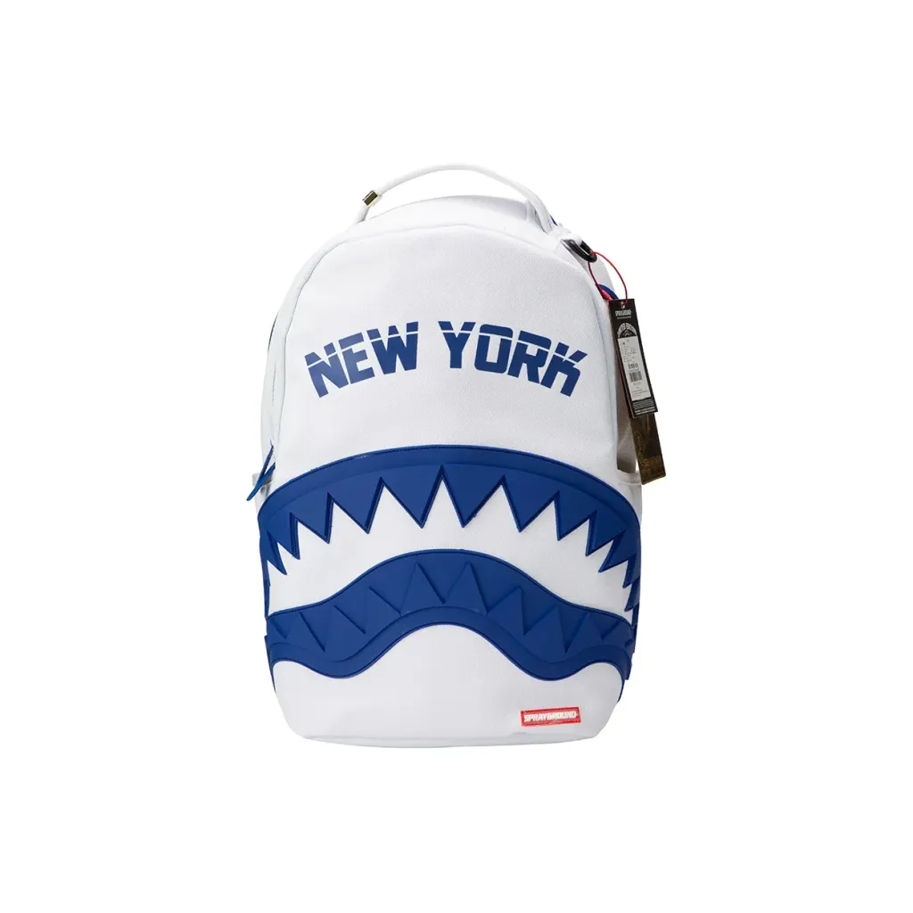 001_20260065 White & Blue New York Spikes Backpack - الصورة 1