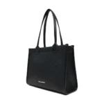 K/Skuare Tote Bag in Grained Faux Leather - Black - Image 2