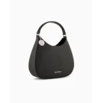 ⁦Asv Micro-Grain Recycled Leather Hobo Bag - Black⁩ - الصورة ⁦2⁩