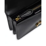 Pinko Love Mini Icon Logo Shoulder Bag - Black & Gold - Image 3