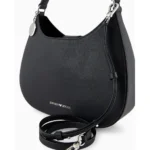 ⁦Asv Micro-Grain Recycled Leather Hobo Bag - Black⁩ - الصورة ⁦4⁩