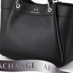 ⁦Armani Exchange Medium Top Handle Tote Bag Women - Blk⁩ - الصورة ⁦4⁩