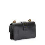 Pinko Love Mini Icon Logo Shoulder Bag - Black & Gold - Image 4