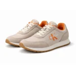 Calvin Klein Jeans Retro Runner Laceup SU-NY Mono Trainer - Beige/Red