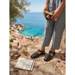 Noir Woven Fisherman Sandals