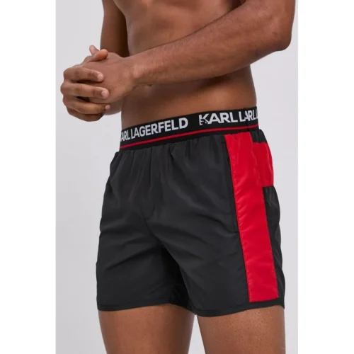 Karl Lagerfild Swimshorts - Black / Red